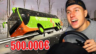 SCHNEE UNFALL im FLIXBUS Simulator Lenkrad [upl. by Nahtahoj773]