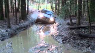 Jeep KJ Liberty in mud hole [upl. by Arinayed]