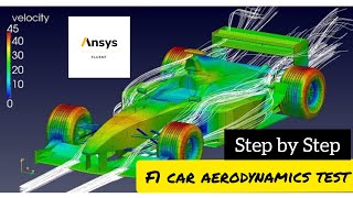 Formula 1 Aerodynamics test by Ansys fluent External Aerodynamics  Lift and drag calculation [upl. by Cloots868]