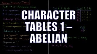 Quantum Chemistry 1211  Character Tables 1 Abelian [upl. by Kikelia]