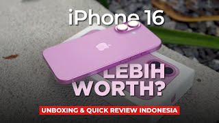 Unboxing iPhone 16 Base Model  Pink Color 2024 Indonesia [upl. by Smitty]