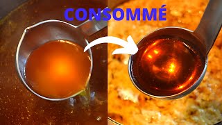 Consommé How to clarify chicken stock [upl. by Eskil]