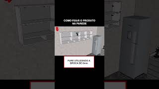 Como fixar um produto aéreo na parede fixação batrol moveis parede cozinha [upl. by Letnwahs]