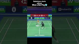 Net game play 🏸 Badminton shorts official badminton badmintonhighlights badmintontricks viral [upl. by Ayekehs]