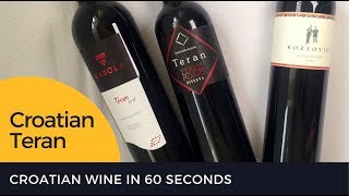 Croatian Wine in 60 Seconds Croatian Teran [upl. by Charlean]