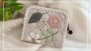 【初心者編】アップリケで作るポーチ Appliqué Tutorial for Beginners [upl. by Nolie796]