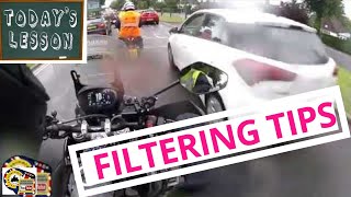 How to filter on a motorcycle Motorcycle riding tips from a qualified advanced UK instructor [upl. by Edeline]