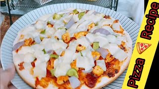 Cheezy Pizza Without Oven  Readymade Pizza base without oven kasy bnay  cheez pizza [upl. by Gill781]