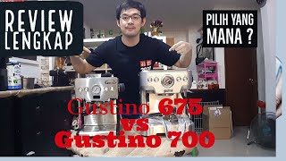 review mesin kopi gustino gs 675 VS mesin kopi Gustino gs 700  review lengkap  apa pilihanmu [upl. by Ydor]