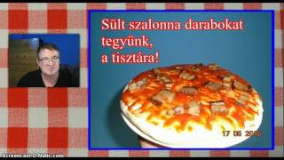 Szalonnás kolbászos sajtos pizza [upl. by Lumbye]