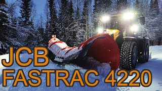 JCB Fastrac 4220 plowing some snow in Sweden 13 Jan [upl. by Hunsinger]