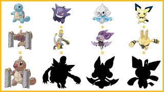 Pokemon Fusion Compilation 320  elekid  pichu  noibat  meditite  hakamoo  gengar  squirtle [upl. by Ahsenwahs]