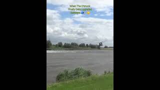 Upgraded Chinook Helicopter Chasing a Boat [upl. by Fabrin]