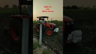 KUBOTA 5502 4WD WITH HYDRAULIC 20 DISC HARROW kubota 4wd discharrow farming jatt shubhpanjab [upl. by Naiditch]