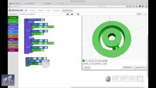 BlocksCAD  Blocks Based Programming a Printable Bearing [upl. by Cormier]