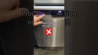 Siemens Dishwasher Program Selection quotBugquot [upl. by Molini575]