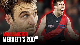 Essendon Legends A message for Merretts 200th ❤️ [upl. by Heall]