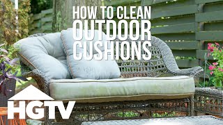 How to Clean Outdoor Cushions  HGTV [upl. by Posner]