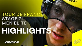 TOTAL DOMINANCE 🏆  Tour de France Stage 21 Race Highlights  Eurosport Cycling [upl. by Weiler]