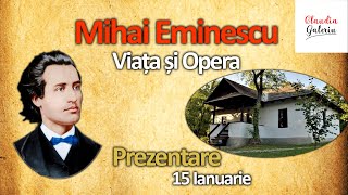 Mihai Eminescu Prezentare  15 Ianuarie  Viața lui Mihai Eminescu  Ziua Culturii Nationale [upl. by Ratcliff683]