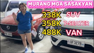 MURANG HATAK NG BANKO 338K SUV 358K 7SEATER 488K VAN [upl. by Nirrej404]