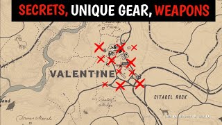 15 Unique Gear Secrets Rare Items amp Weapons In Valentine  Red Dead Redemption 2 [upl. by Trstram]