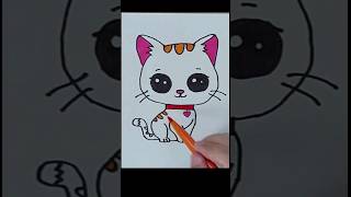 Sevimli kedi Çizimi ve Boyaması shorts kitty shortvideo drawing boyama reels pencildrawing [upl. by Freya68]