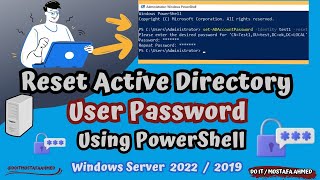 Reset User Password in Active Directory Using PowerShell  Windows Server 20192022 🖥 doitmostafa [upl. by Hamon]