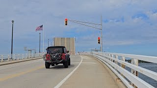 Mantoloking Bridge Opening amp Closing Mantoloking NJ 922024 [upl. by Akeyla536]