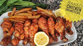 Baked chicken drumsticks  Roasted spicy chicken  Oven roasted chicken legs  Taste and lifestyle [upl. by Charley534]