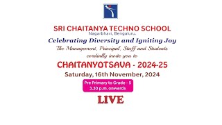 CHAITANYOTSAVA 202425  SRI CHAITANYA TECHNO SCHOOL NAGARBHAVI BANGALORE  Pre Primary to 5  LIVE [upl. by Kelly]