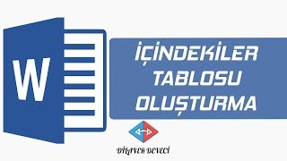 Word  İçindekiler Tablosu Oluşturma [upl. by Nitsua]