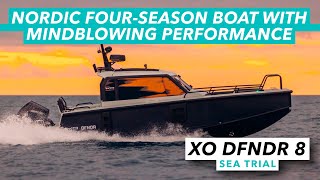 Nordic fourseason boat with mindblowing performance  XO DFNDR 8 sea trial review  MBY [upl. by Abbe]