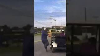 Police chase golfcart in low speed pursuit [upl. by Epilef631]