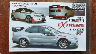 Fujimi 124 Mitsubishi Lancer Evolution VI Extreme  Plastic Model Kit Unboxing [upl. by Whetstone]