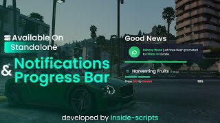 Notifications amp Progress Bar  FiveM Script Standalone [upl. by Ferreby]