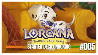 DISNEY LORCANA CARD GAME 005  INTO THE INKLANDS STARTER DECK UNBOXING DOGGED AND DYNAMIC [upl. by Spielman847]