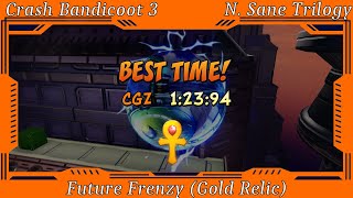 Crash Bandicoot 3 Warped  Future Frenzy Gold Relic [upl. by Wylde]