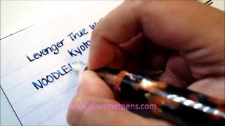 Levenger True Writer Kyoto Fountain Pen Broad Nib Writing Sample [upl. by Consuelo]