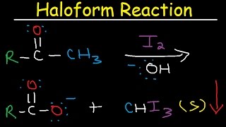 Haloform Reaction Mechanism With Methyl Ketones  Iodoform Test [upl. by Natanoy146]