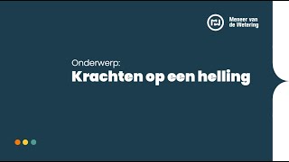 Krachten op een helling [upl. by Essiralc]