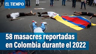 Ya son 58 las masacres reportadas en Colombia durante 2022  El Tiempo [upl. by Nesiaj215]