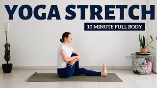 10 min Full Body Stretch  Simple Yoga for Flexibility [upl. by Ahsimot]