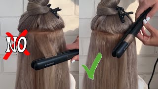 How to curl hair with flat iron Curls tutorial [upl. by Nedra]