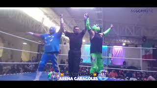 AZARIEL  MASCARITA BRILLANTE contra SUM BOY  REY CAIMANS REFEREE EL WERO ARENA CARACOLES [upl. by Eryt921]