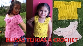 Blusas tejidas a crochet  TEJIDOS OLGA HUAMAN [upl. by Atteyek]