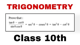 tan theta  cot thetasin theta cos theta  sec2 theta  cosec2 theta  tan2 theta  cot2 theta [upl. by Kristofer859]