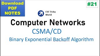 CN CSMACD Binary Exponential Back off Algorithm GATE NETCSE [upl. by Aterg]