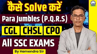 कैसे Solve करें Para Jumbles Part2 PQRS CGLCHSLCPO All SSC EXAMS  Hemendra Sir parajumbles [upl. by Khalid399]