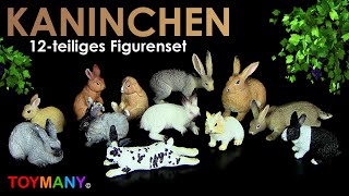 Toymany © 12 Kaninchen  Rabbits  Playset  Spielset  Unboxing amp Review Deutsch  German [upl. by Falda]